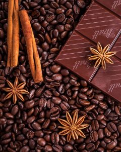coffee and chocolate stains